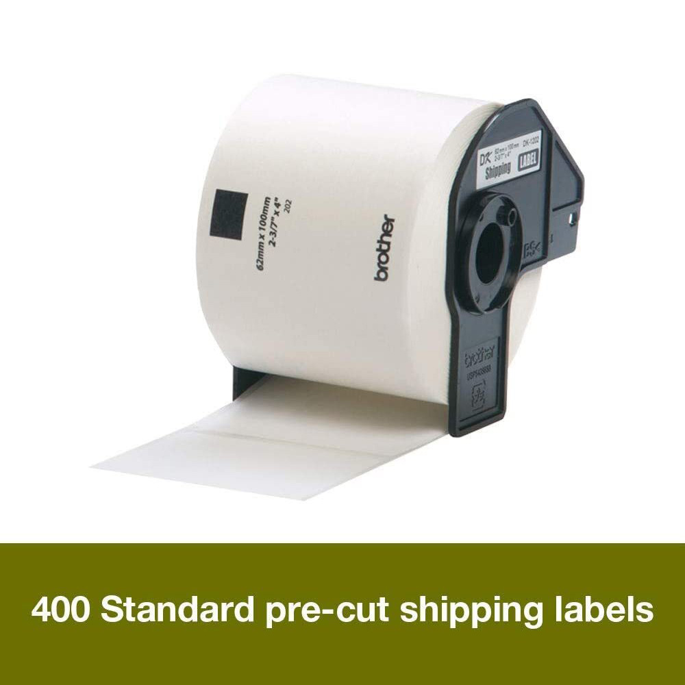 Brother - DK-11202 Label Roll - Black On White 62mm x 100mm