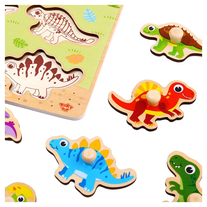 Tooky Toy - Wooden Dinosaur Puzzle