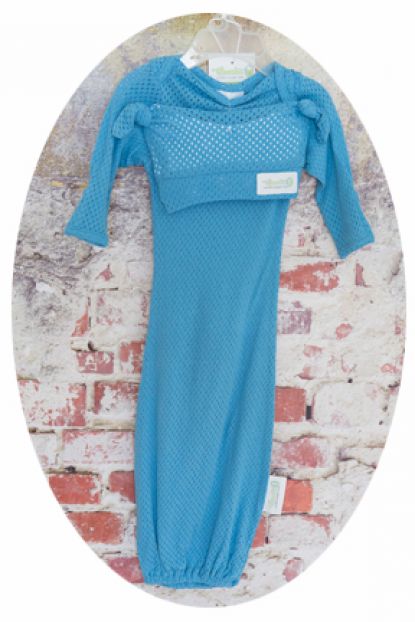 Woombie Ultra Air Gowns and Hat for Boy - Aqua