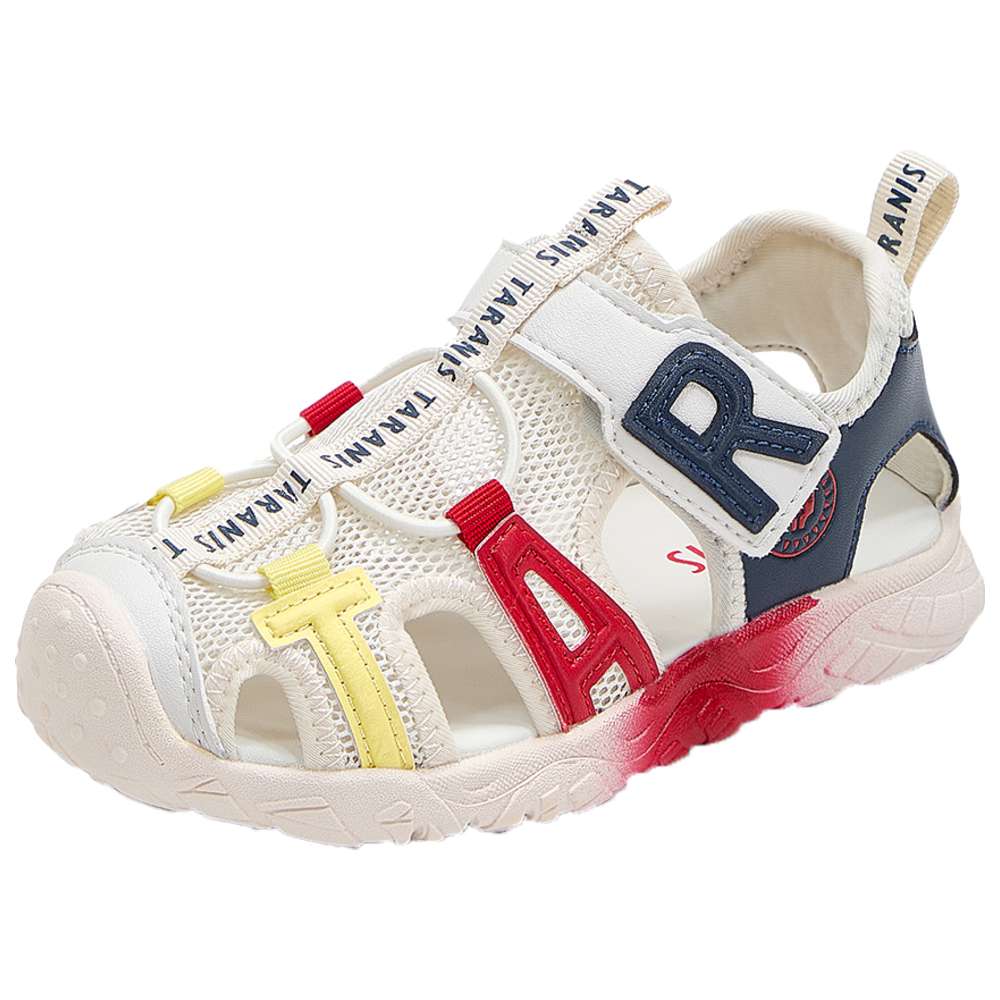 Taranis Boy's Fabric & Rubber Sandals - White/Blue/Red