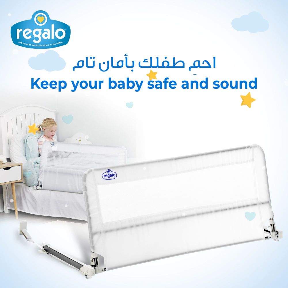 Regalo HideAway Bed Rail with Reinforced Anchor Safety System