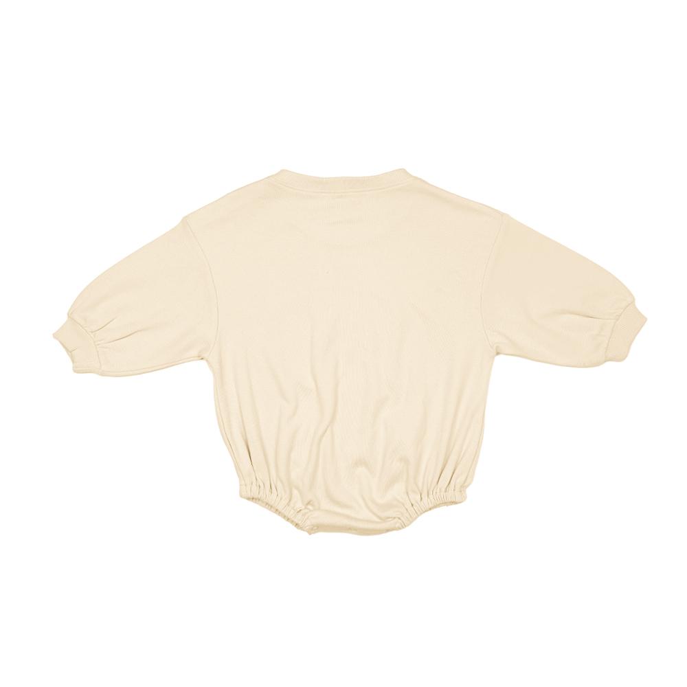Aiko Baby Bodysuit with Bear Print - Beige