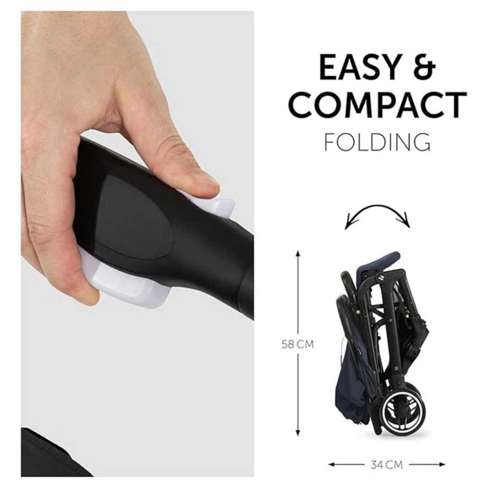 Hauck - Compact Travel N Care Foldable Buggy Stroller - Dark Navy