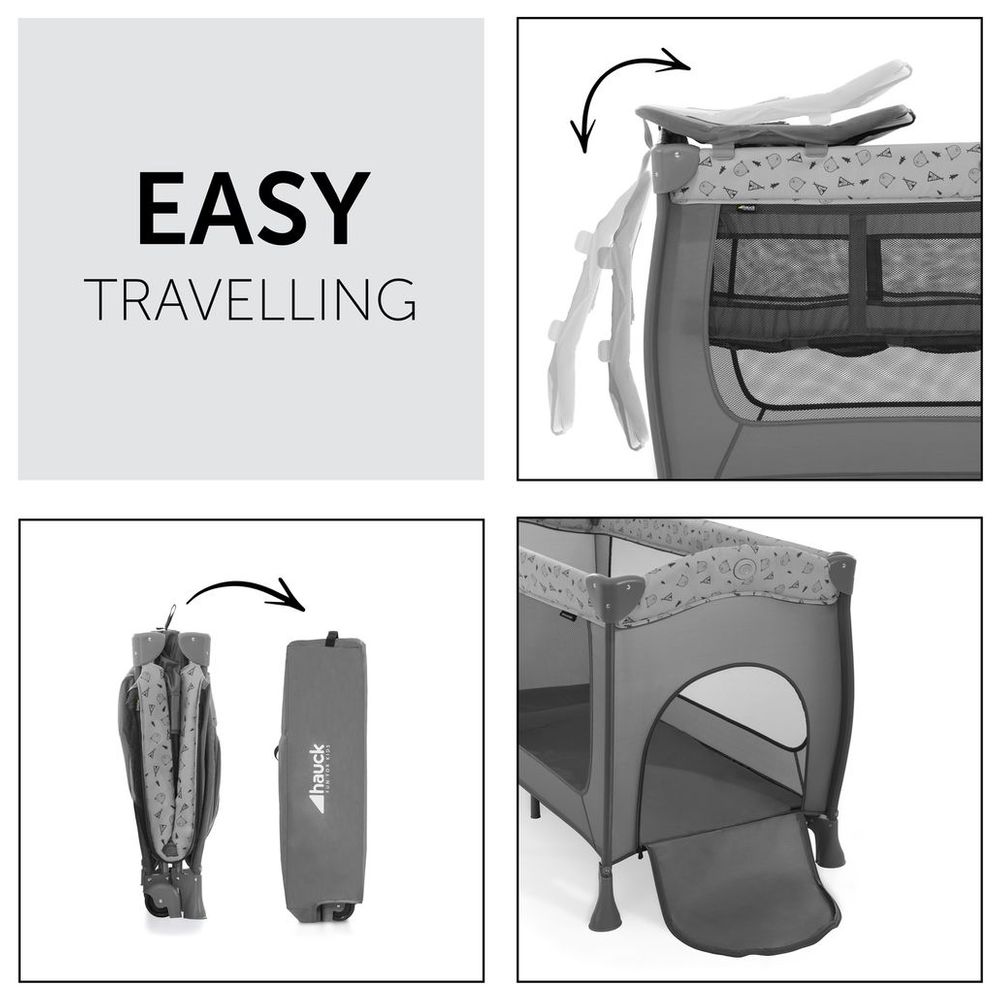 Hauck - Sleep N Relax Center Travel Cots - Nordic Grey