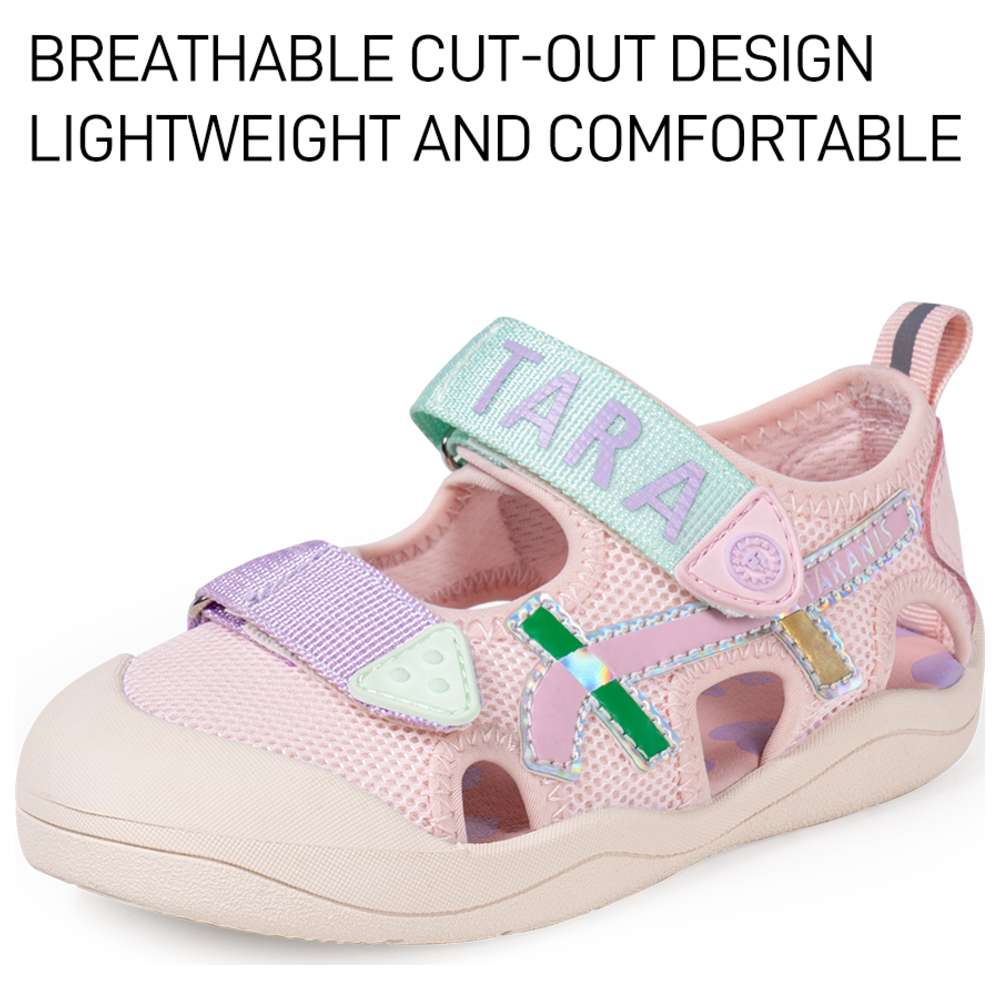 Taranis Girl's Mesh & Rubber Sandals - Pink/Purple/Green