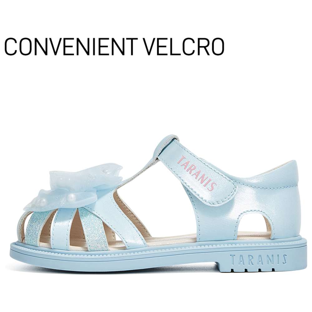 Taranis Girl's Synthetic Leather & Rubber Sandals - Blue
