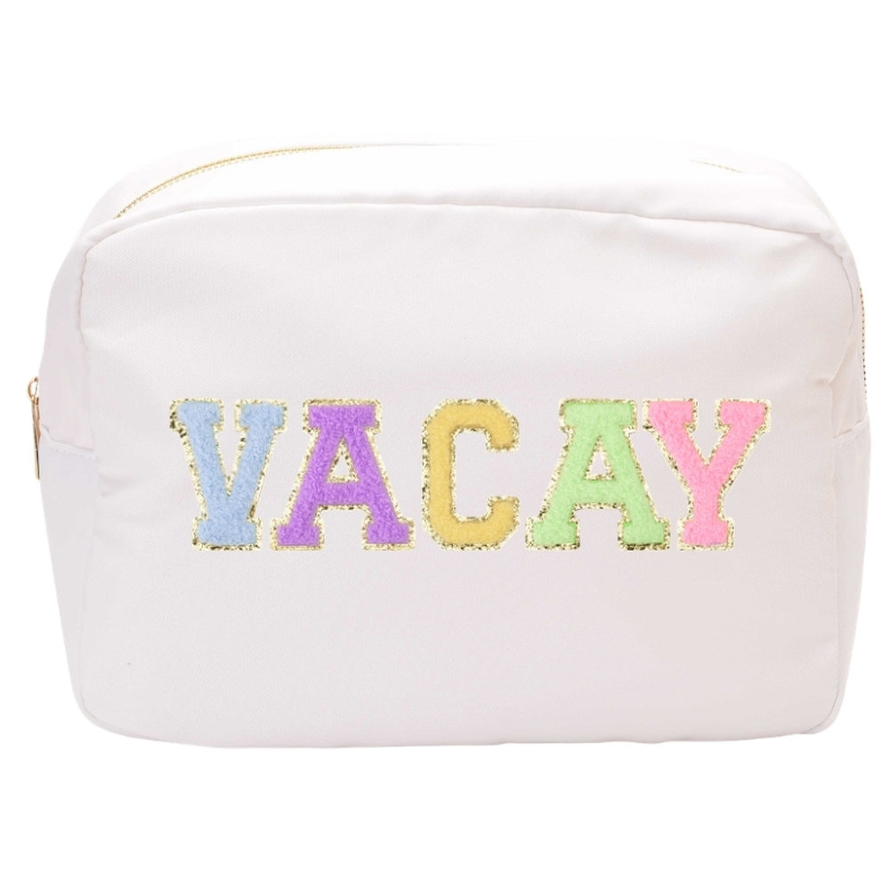 The Happy Tribe - Vacay Large Pouch - White 