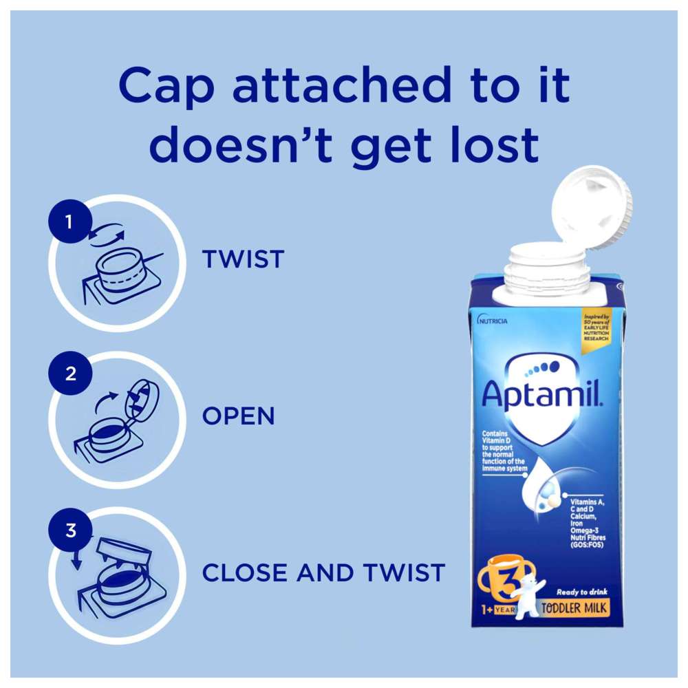 Aptamil - Advance 3 Growing Up Ready to Drink Liquid Formula Milk -  200 ml