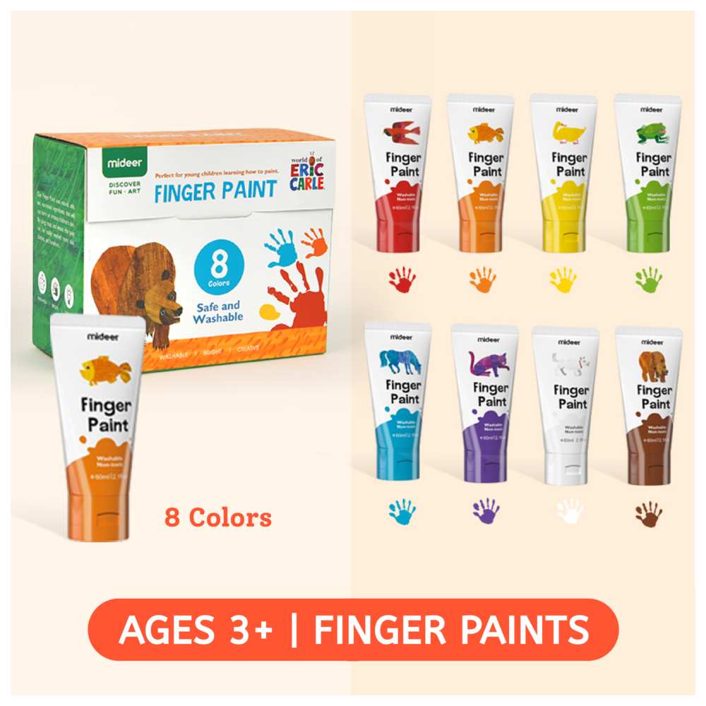 Mideer - Finger Paint - 8 Colors