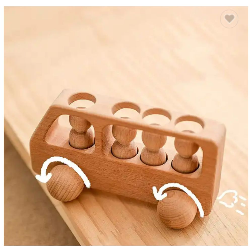 The Rolling Cart - Wooden Bus Toy