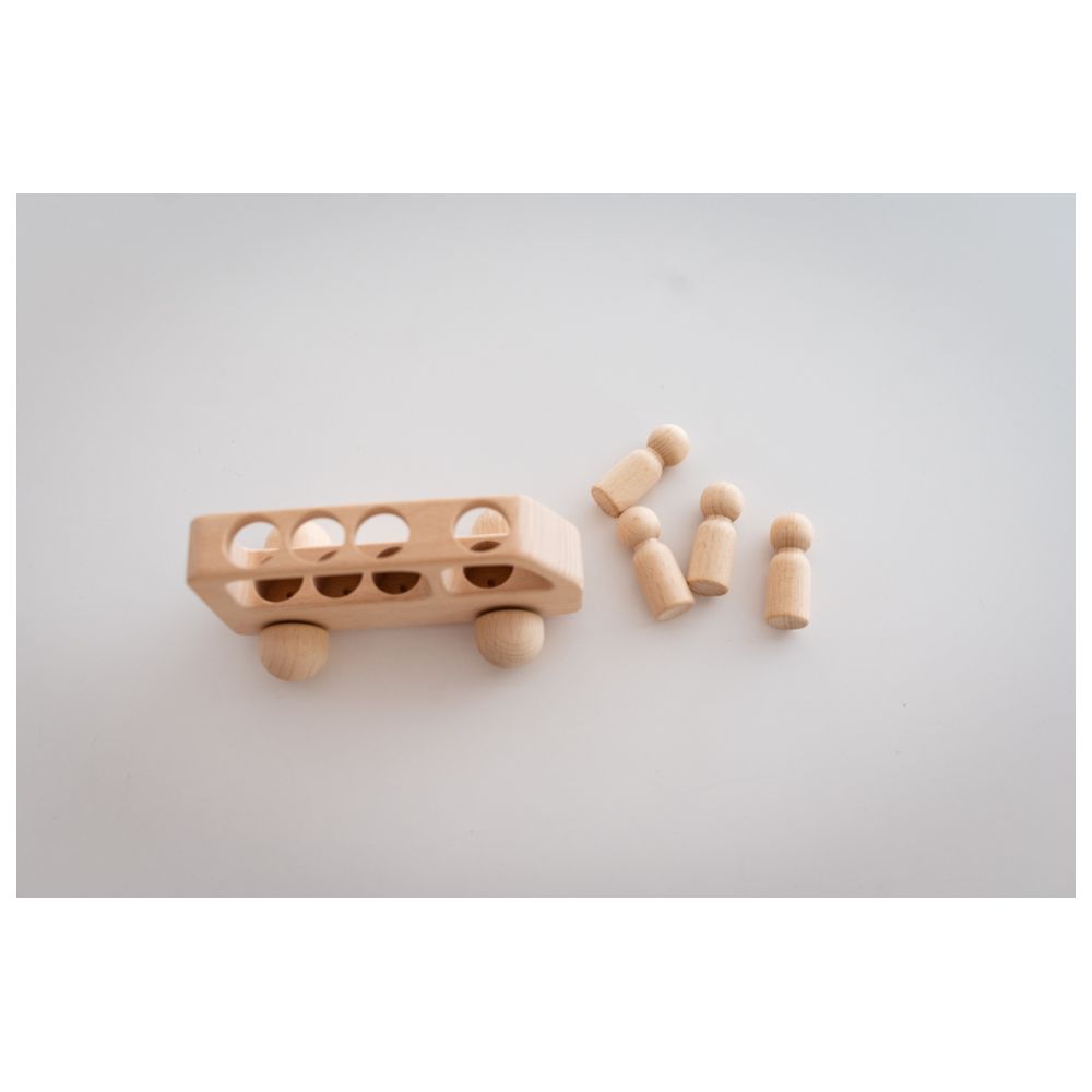 The Rolling Cart - Wooden Bus Toy