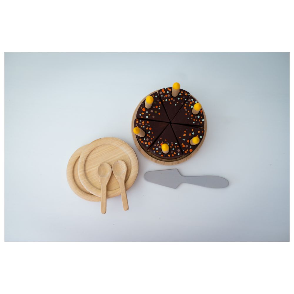Birch and Bug - Wooden Chocolate Cake Set - 18pcs