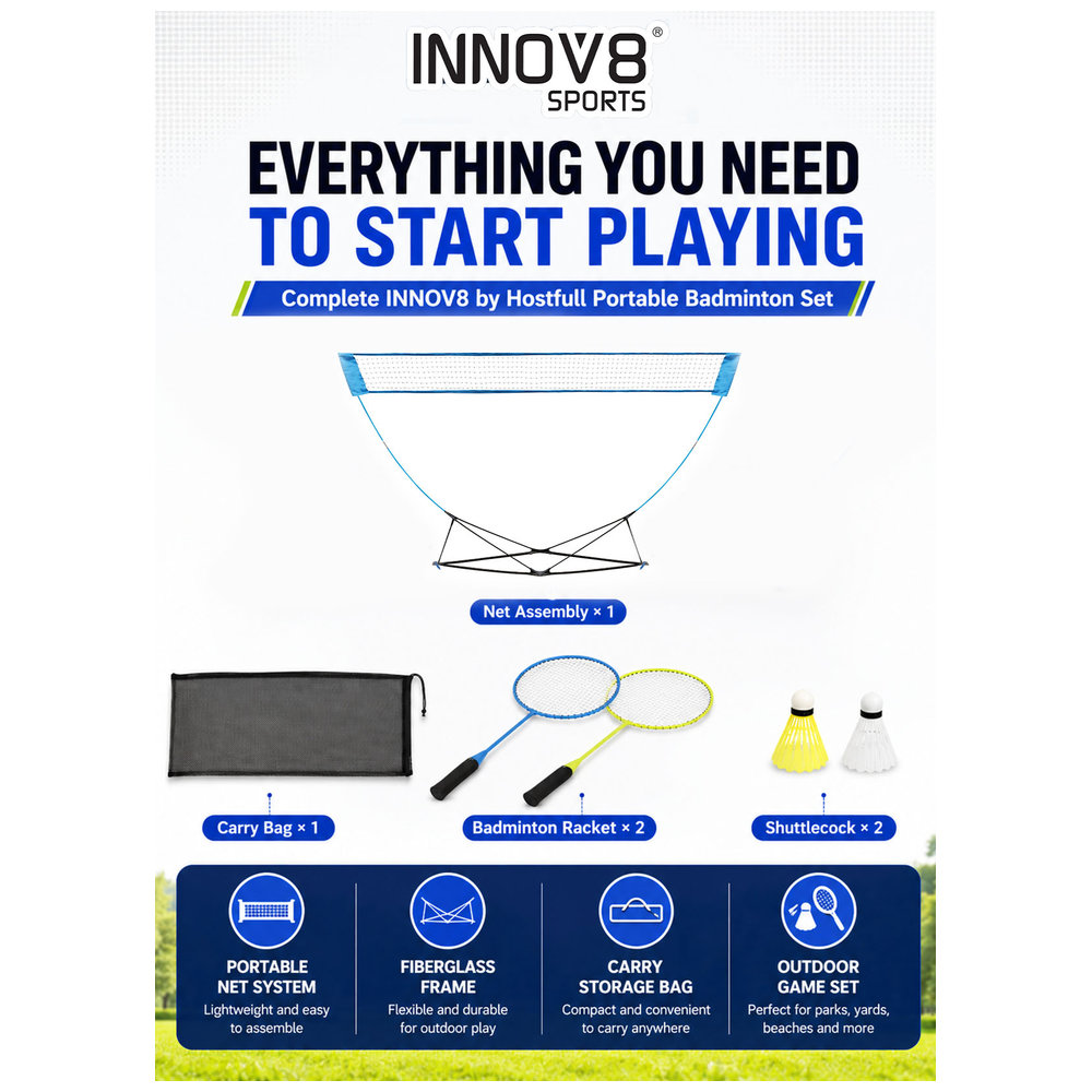 Hostfull - Outdoor Travel Badminton Set