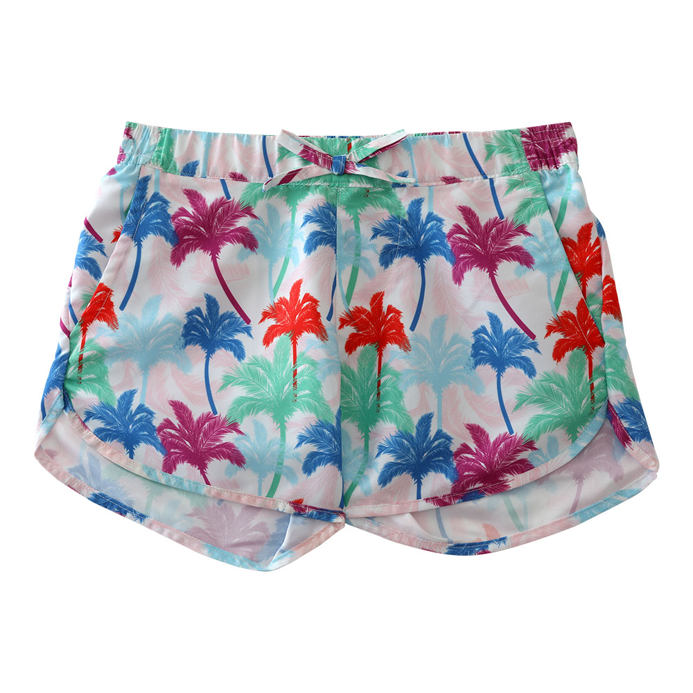 Turquoise Girl's Tropical Board Shorts