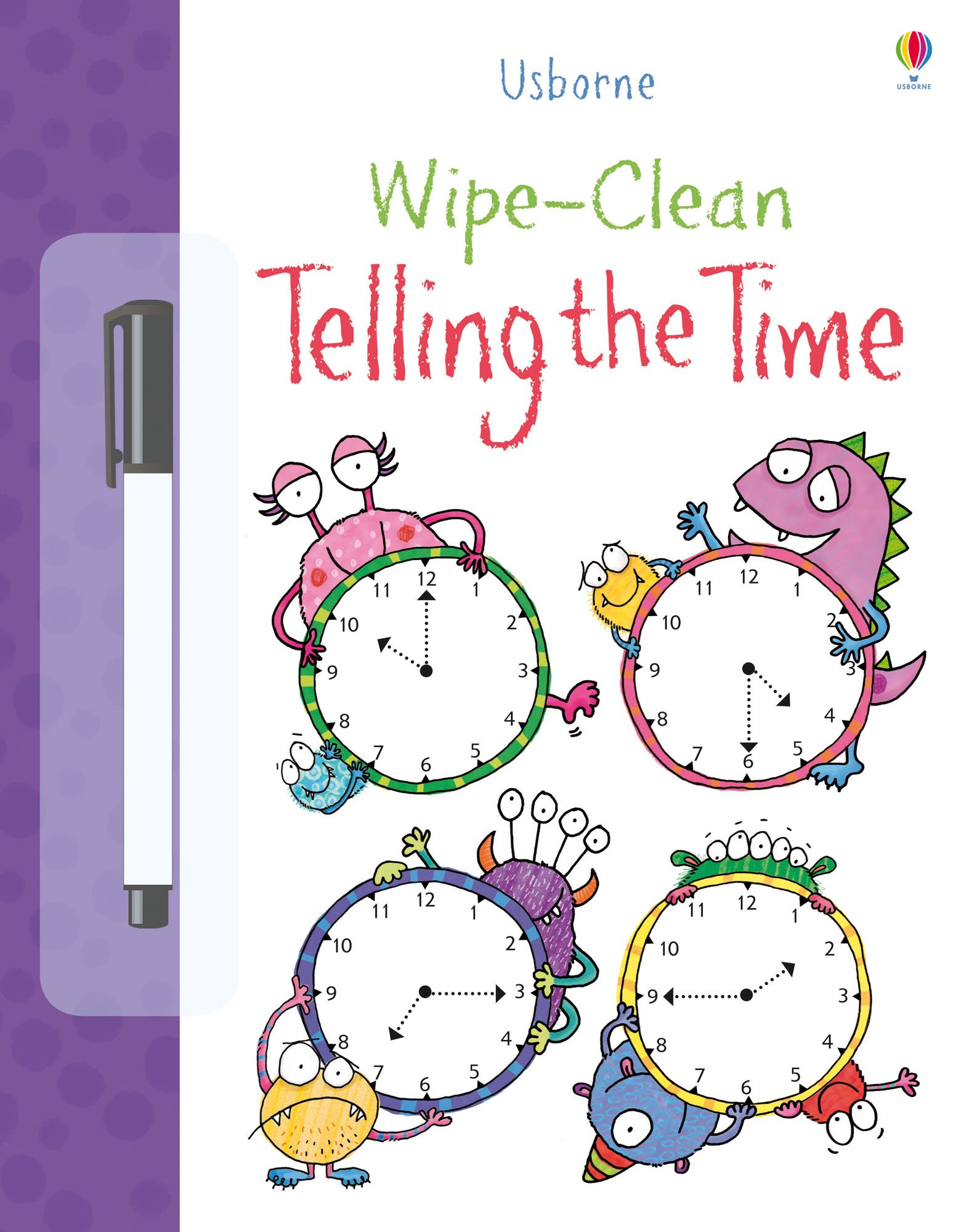 Usborne Books - Wipe-clean telling the time