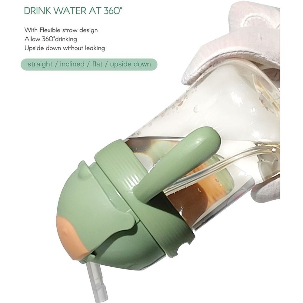 Aiwibi - Handling Cup with Straw 300ml - Green