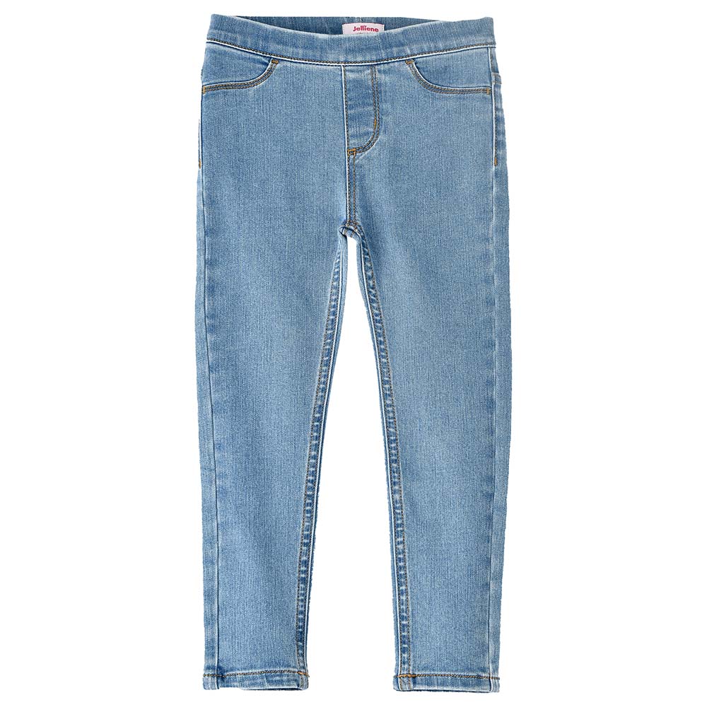 Jelliene Toddler Girls Soft Cotton-Blend Denim Jeggings - Light Blue