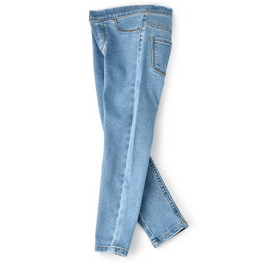 Jelliene Toddler Girls Soft Cotton-Blend Denim Jeggings - Light Blue