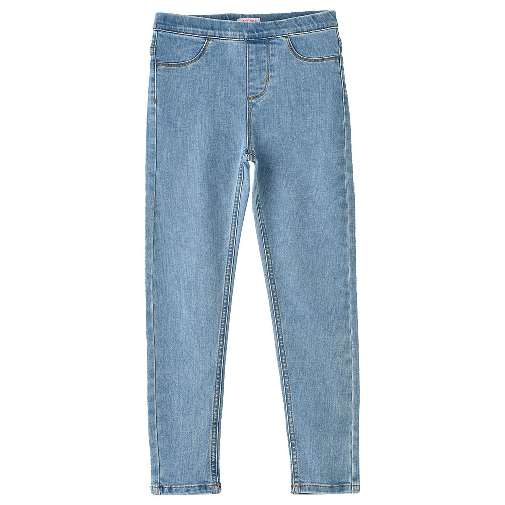 Jelliene Junior Girls Soft Cotton-Blend Denim Jeggings - Light Blue