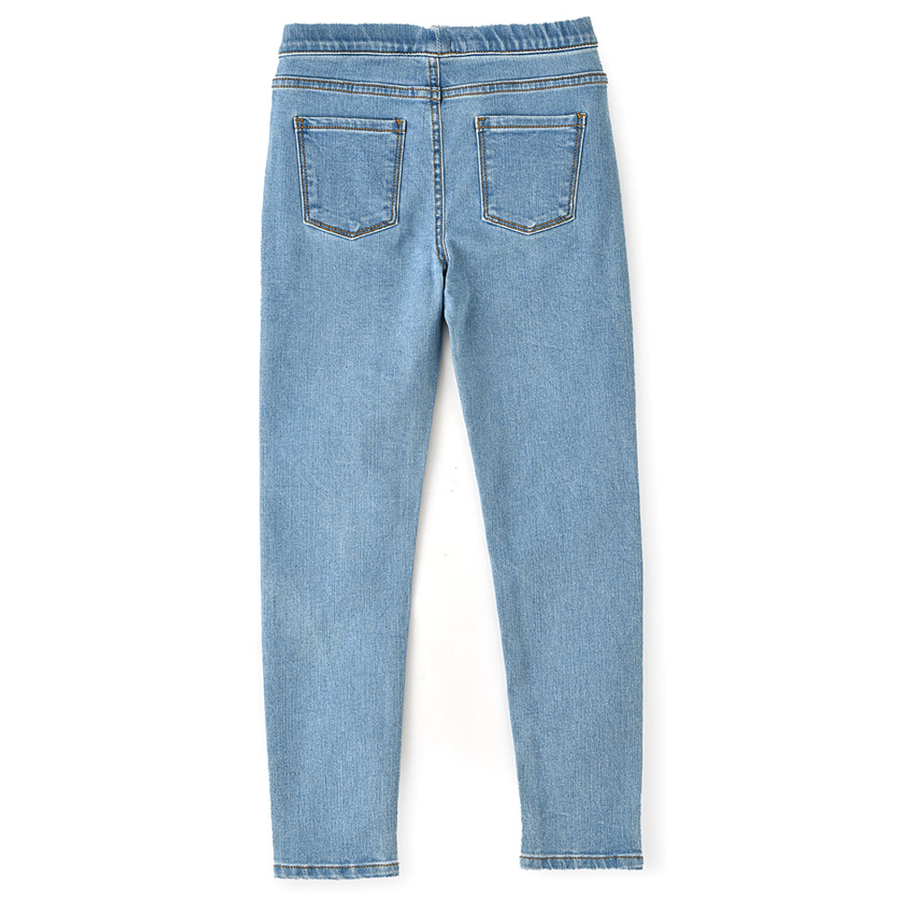 Jelliene Junior Girls Soft Cotton-Blend Denim Jeggings - Light Blue