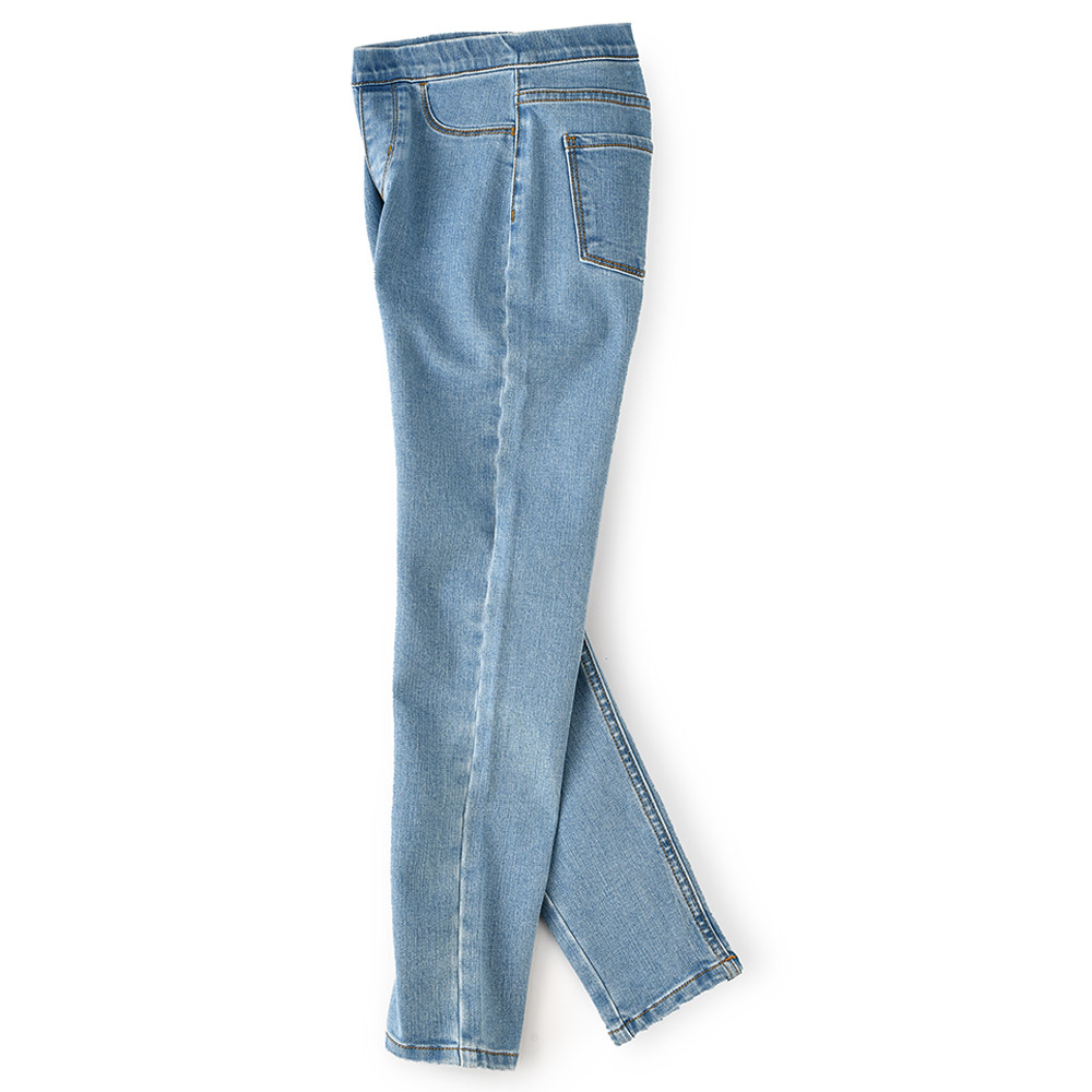 Jelliene Junior Girls Soft Cotton-Blend Denim Jeggings - Light Blue