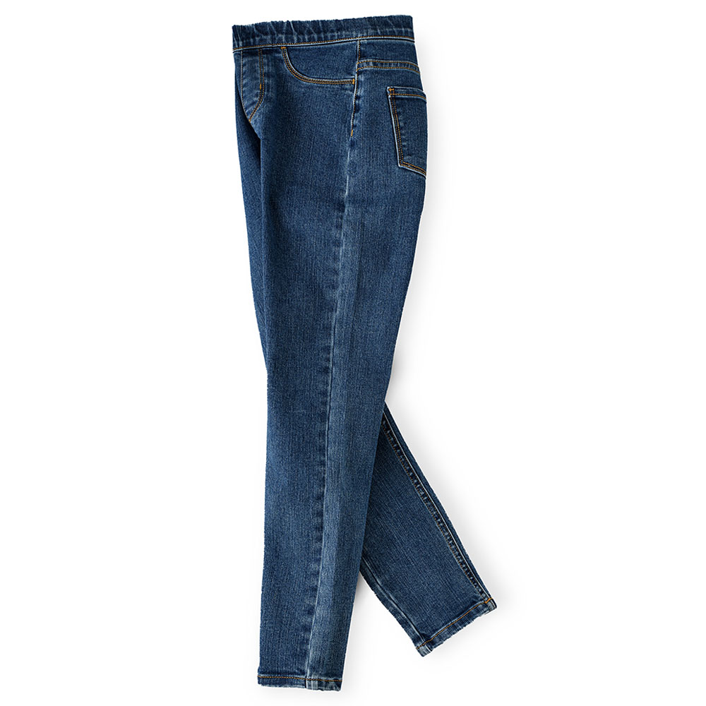 Jelliene Junior Girls Soft Cotton-Blend Denim Jeggings - Dark Blue