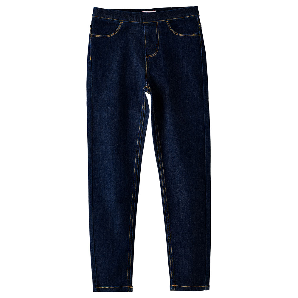 Jelliene Junior Girls Soft Cotton-Blend Denim Jeggings - Navy Blue