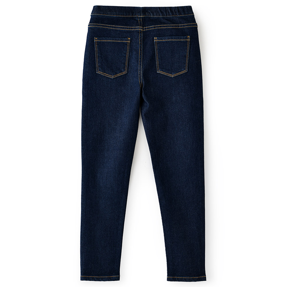Jelliene Junior Girls Soft Cotton-Blend Denim Jeggings - Navy Blue