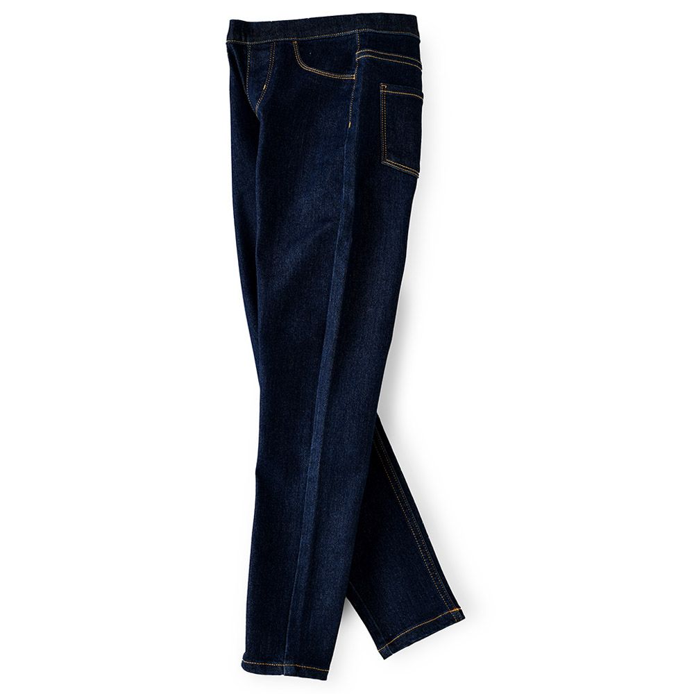 Jelliene Junior Girls Soft Cotton-Blend Denim Jeggings - Navy Blue