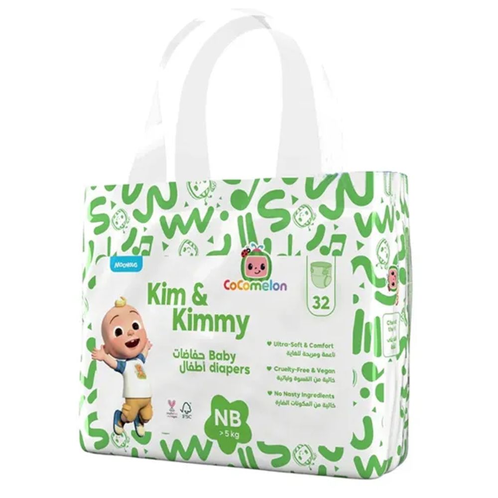 Kim & Kimmy - Cocomelon Baby Diapers - New Born - 0-5 kg - Pack of 10 - 320 Pcs