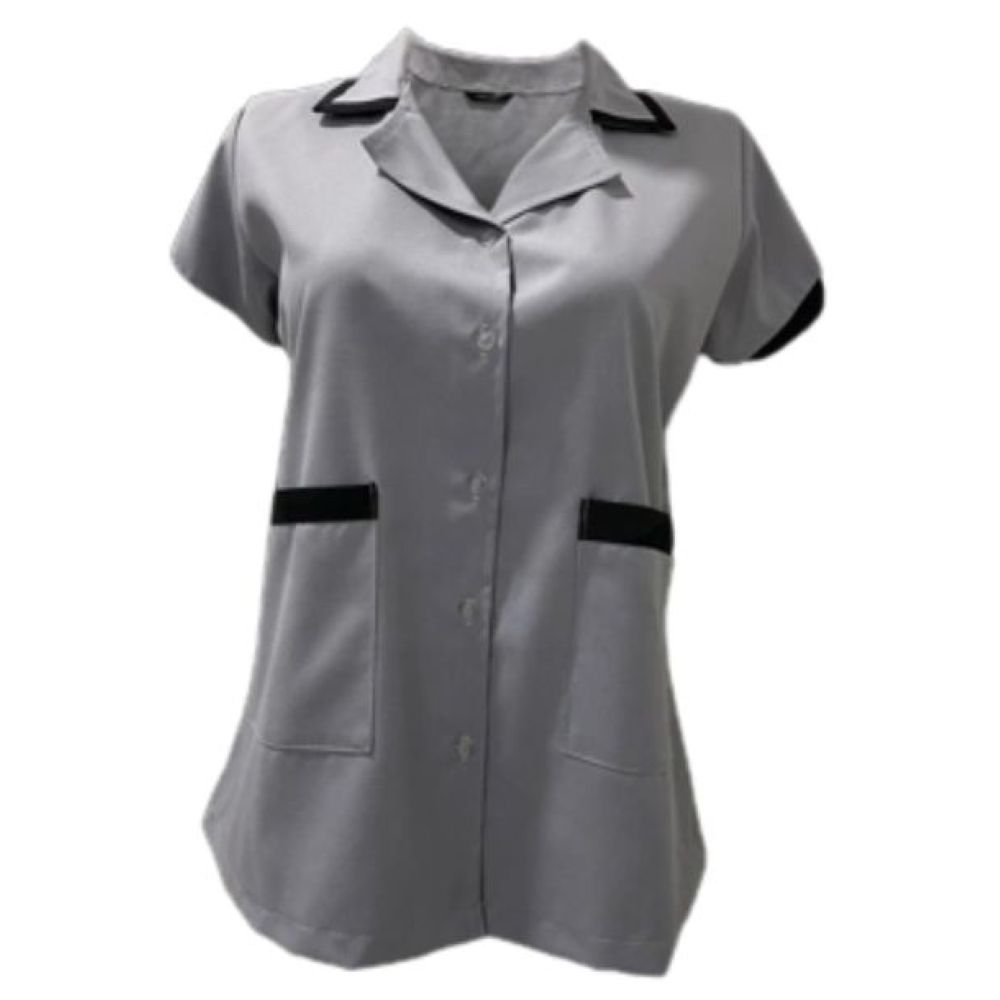Veronica - 2pc-Set - Ladies Housekeeper Scrub Set - Light Grey