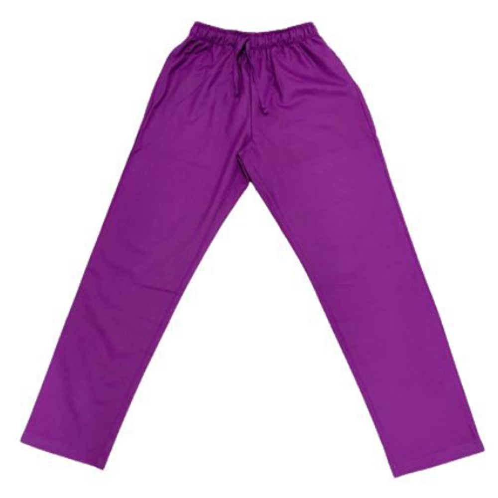 Veronica - 2pc-Set - Scrub Uniform With Piping Neckline - Plum