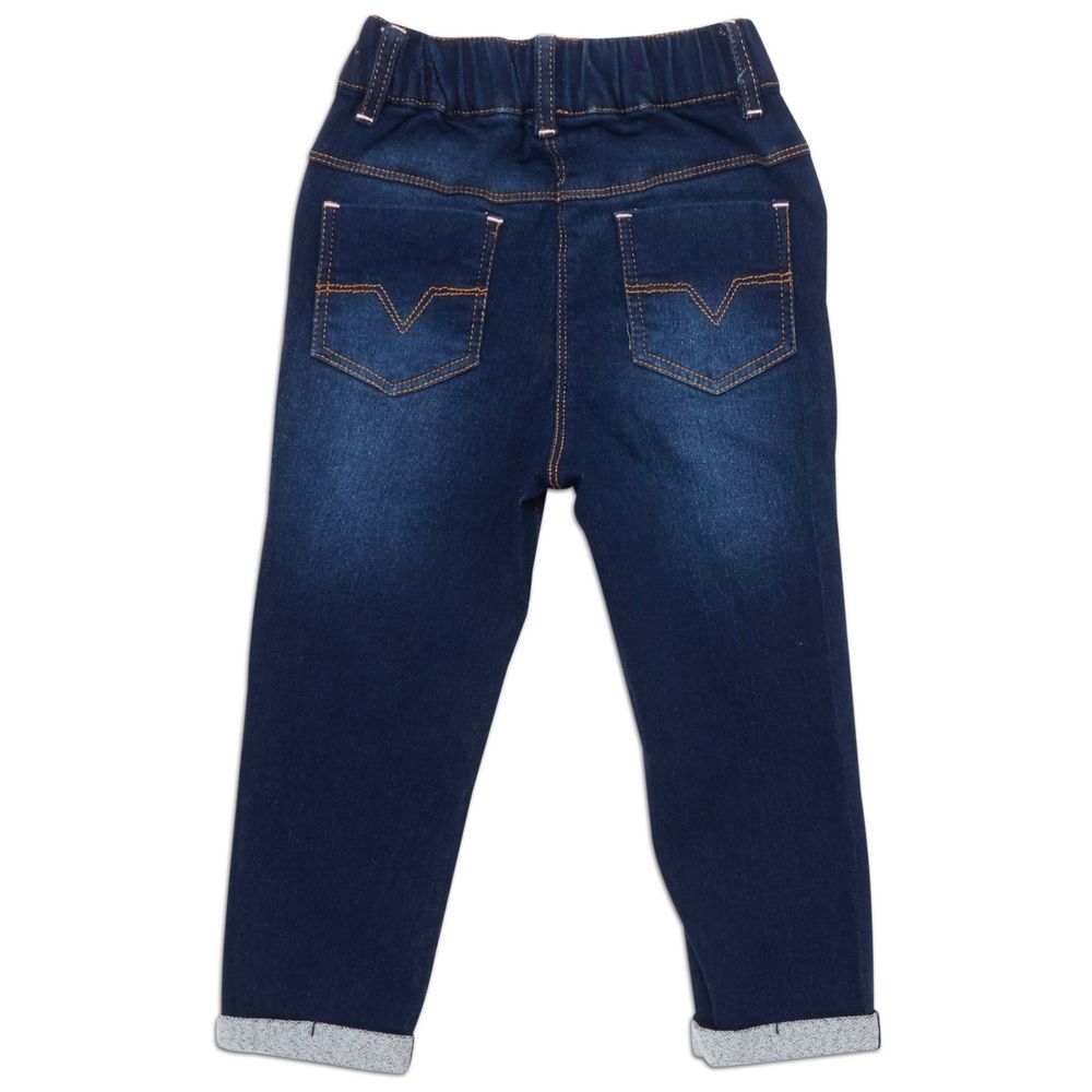 Little Kangaroos Girl's Faded Jeans - Navy Blue