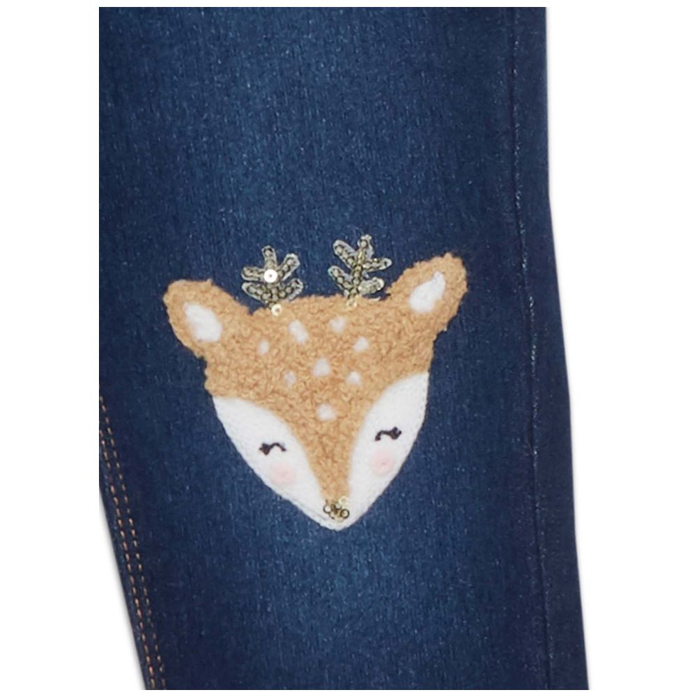 Little Kangaroos Girl's Faded Jeans - Navy Blue