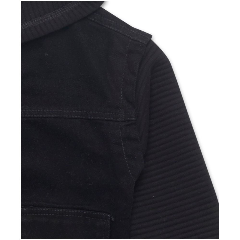 Little Kangaroos Boy Hooded Denim Jacket - Black