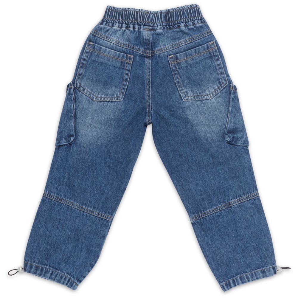 Little Kangaroos Boy Elasticated Cargo Jeans - Dark Blue