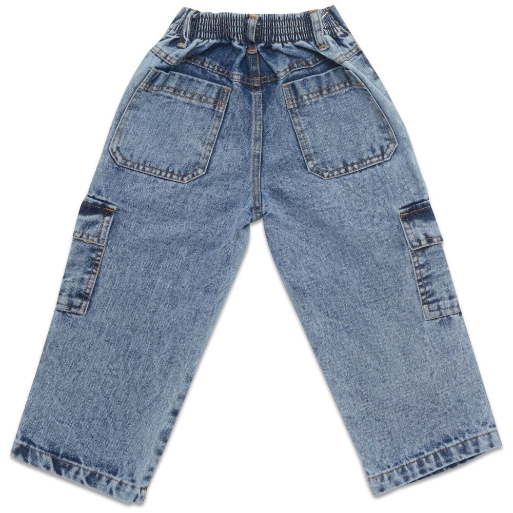 Little Kangaroos Boy Denim Cargo Jeans - Light Blue