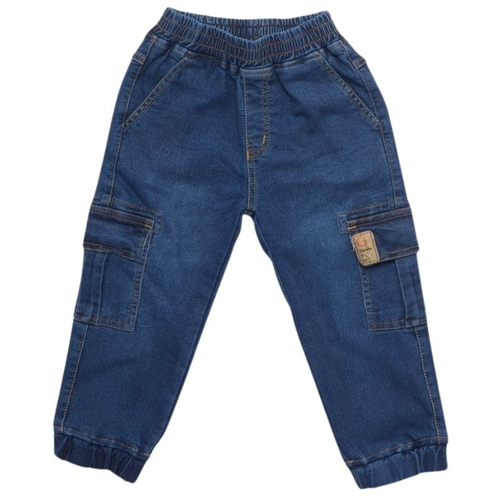 Little Kangaroos Boy's Denim Joggers - Dark Blue