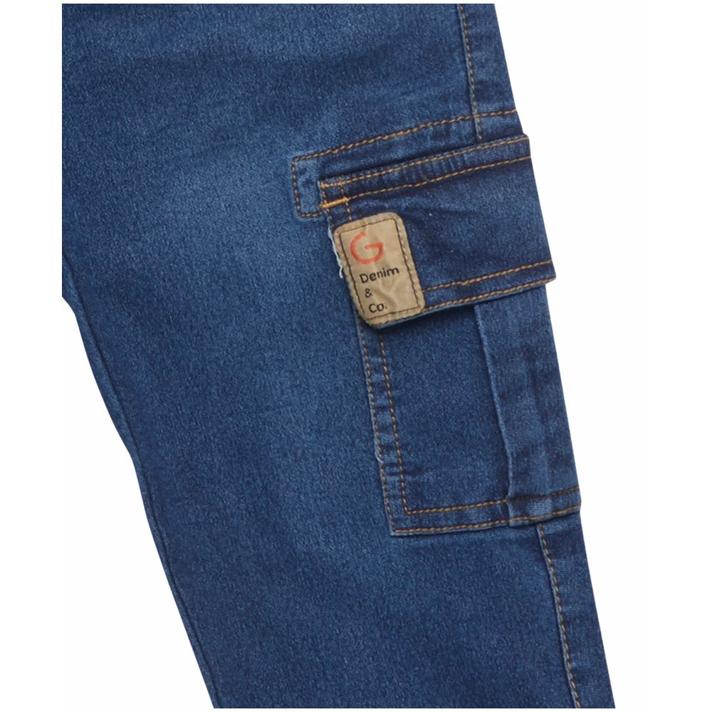 Little Kangaroos Boy's Denim Joggers - Dark Blue