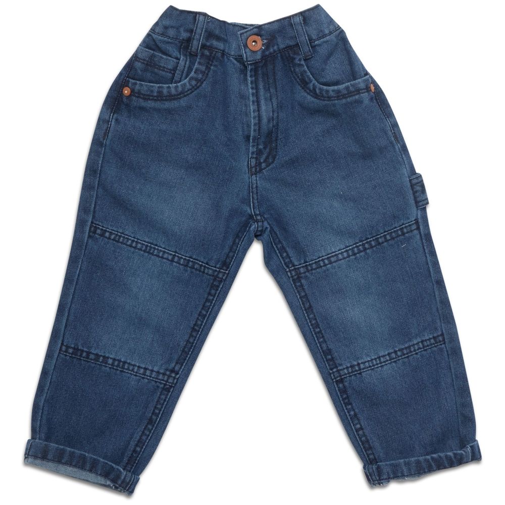 Little Kangaroos Boy Loose Fit Denim Jeans - Dark Blue
