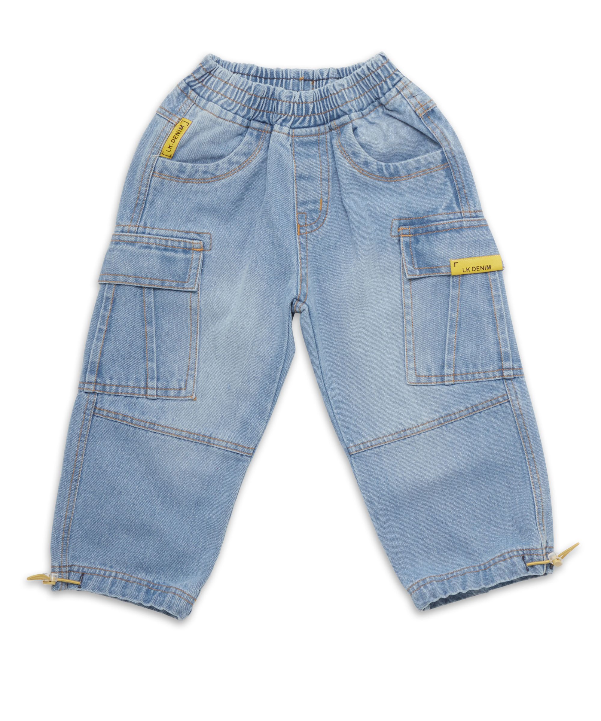 Little Kangaroos Boy Elasticated Denim Jeans - Light Blue