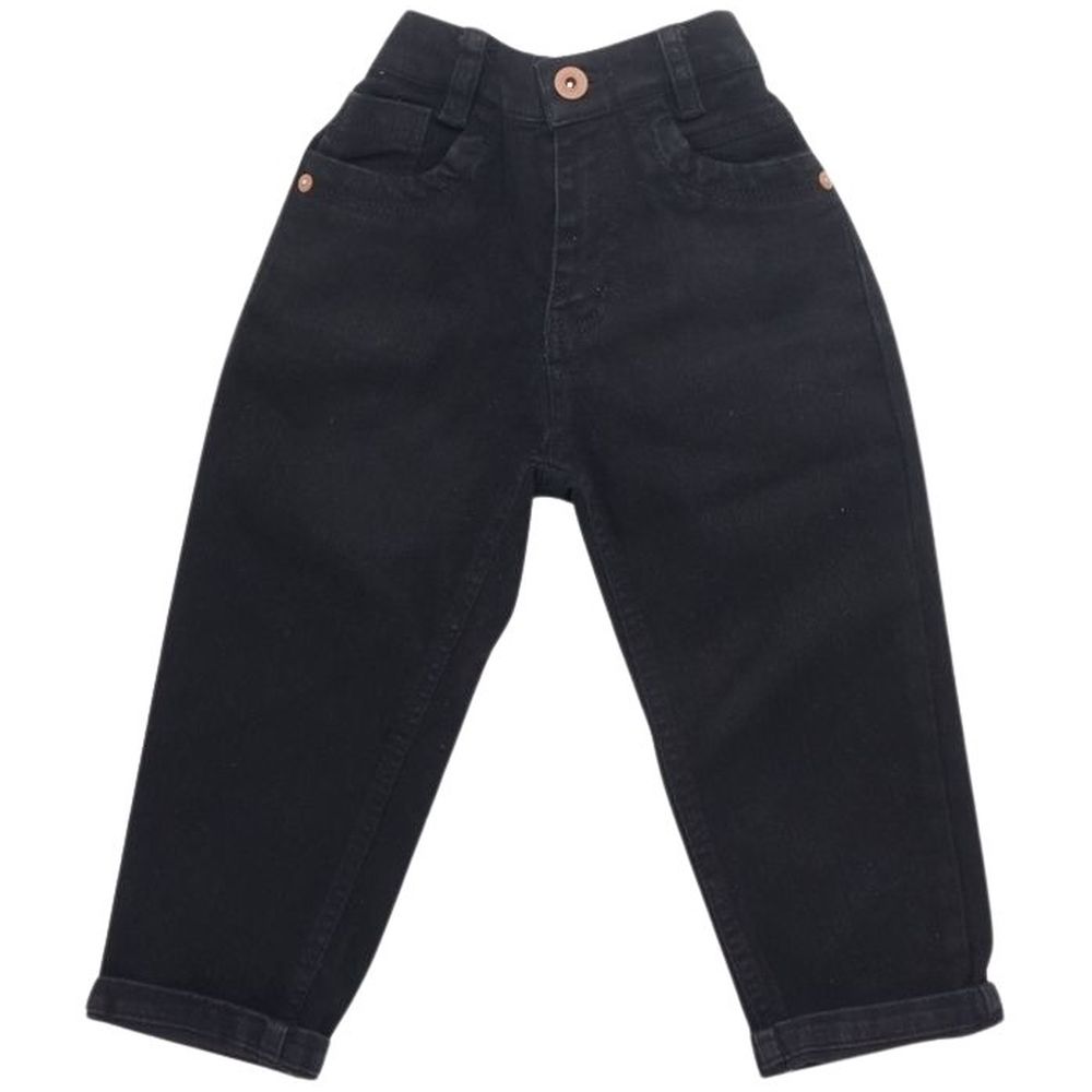 Little Kangaroos Boy's Solid Denim Jeans - Black