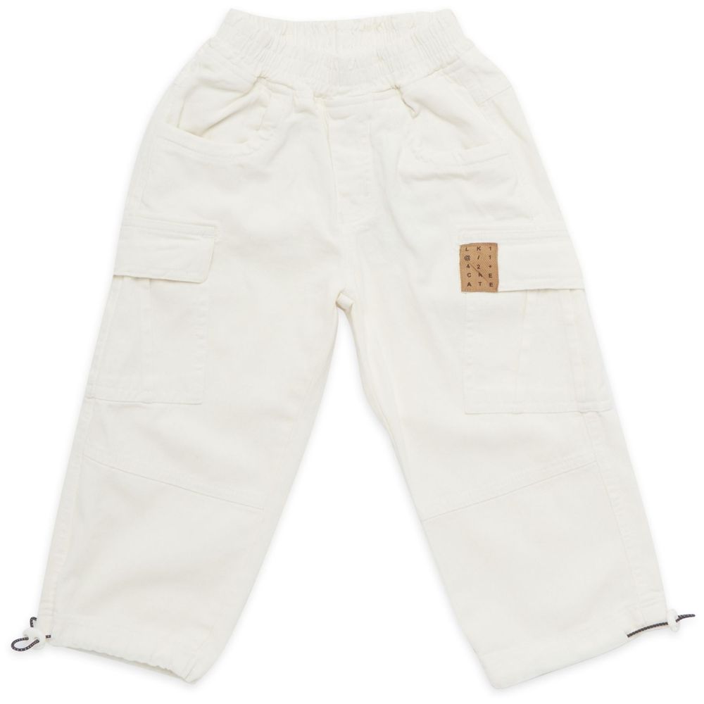 Little Kangaroos Boy Elasticated Cargo Jeans Natural