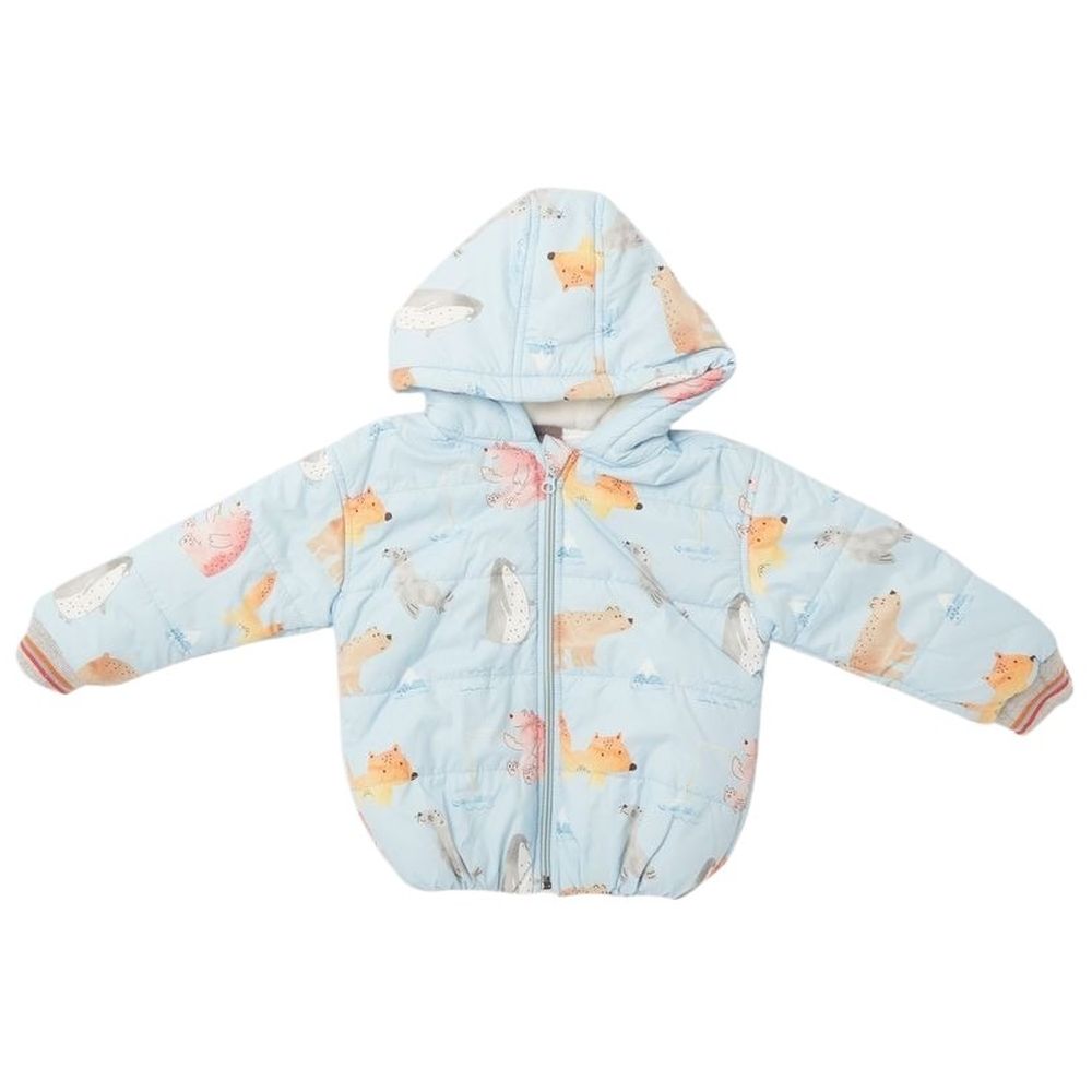 Little Kangaroos Baby Boy Printed Jacket Sky - Blue