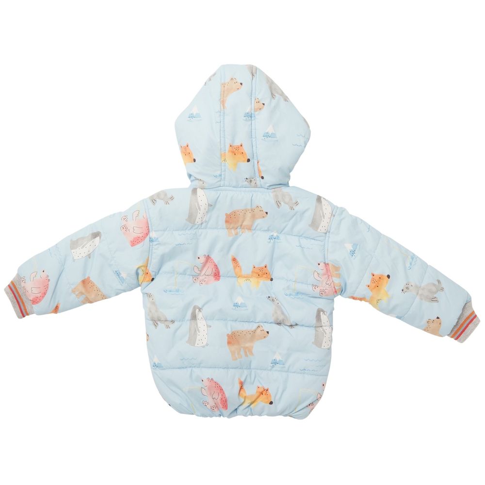 Little Kangaroos Baby Boy Printed Jacket Sky - Blue