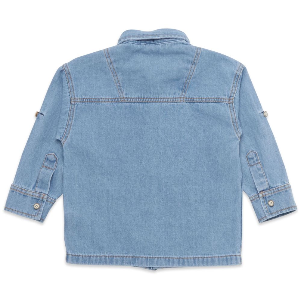 Little Kangaroos Baby Boy Jacket with Pockets - Light Blue