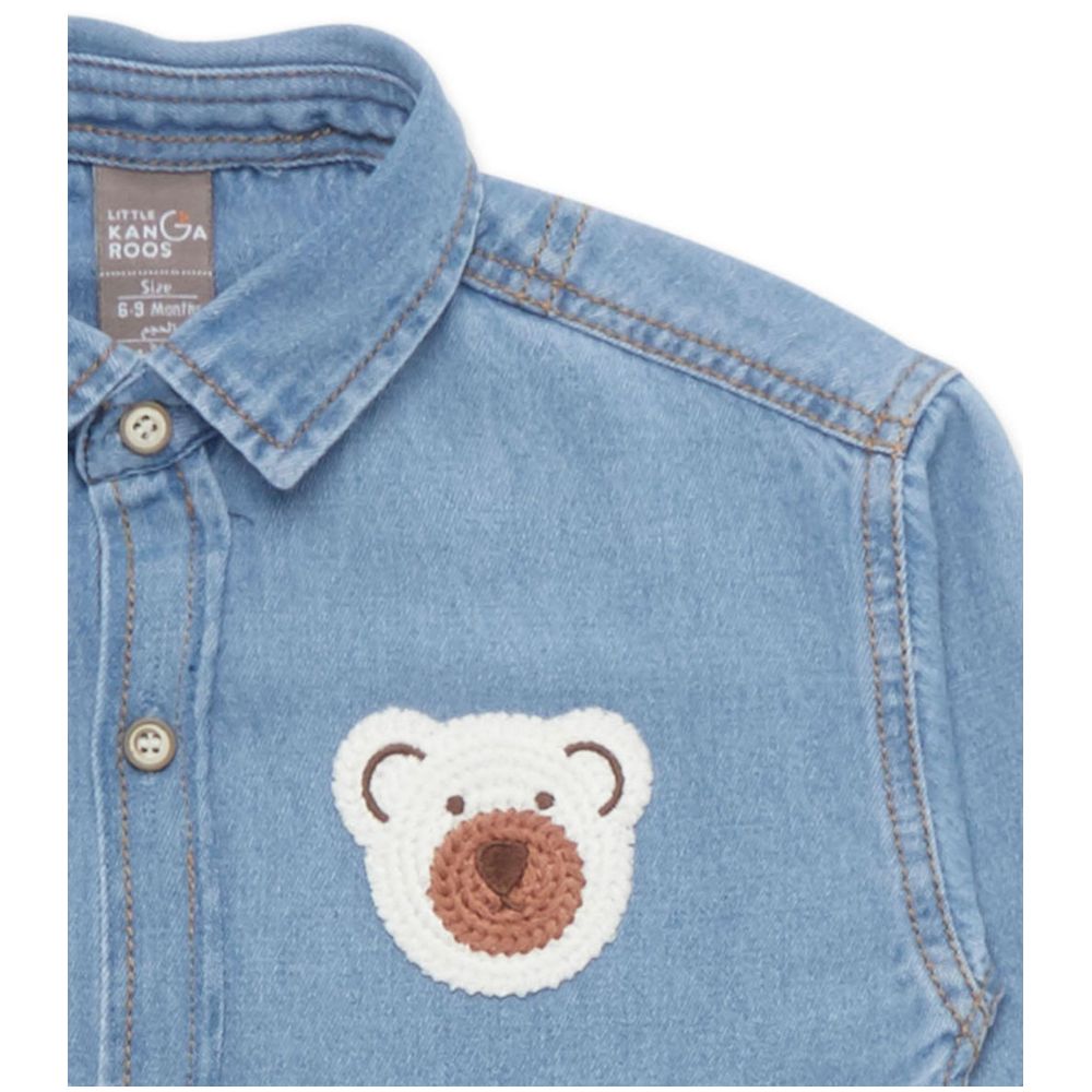 Little Kangaroos Baby Boy Jacket with Pockets - Light Blue