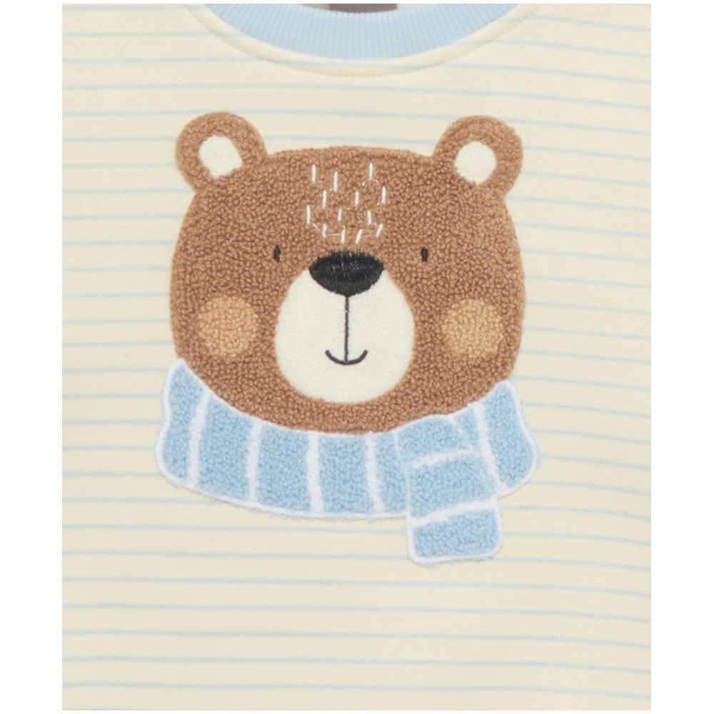 Little Kangaroos Striped Sweatshirt - Beige