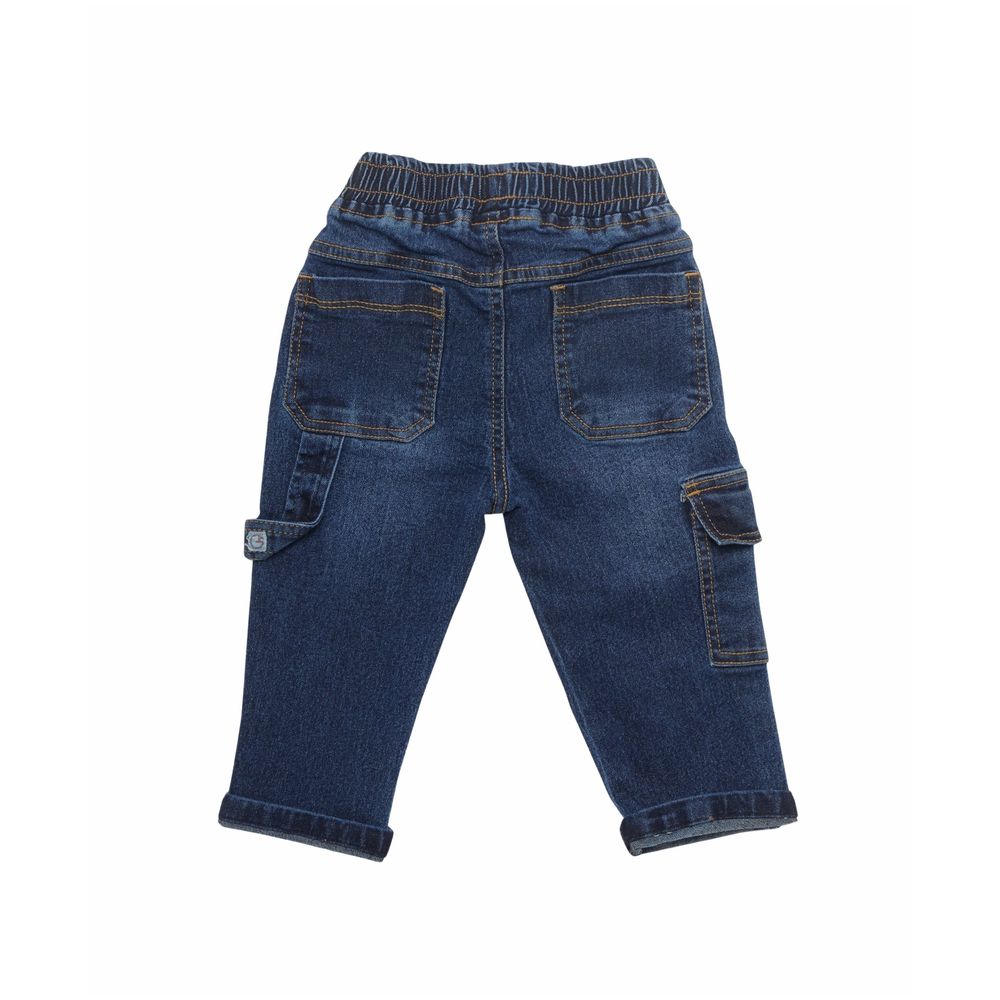 Little Kangaroos Baby Boy Cargo Jeans - Dark Blue