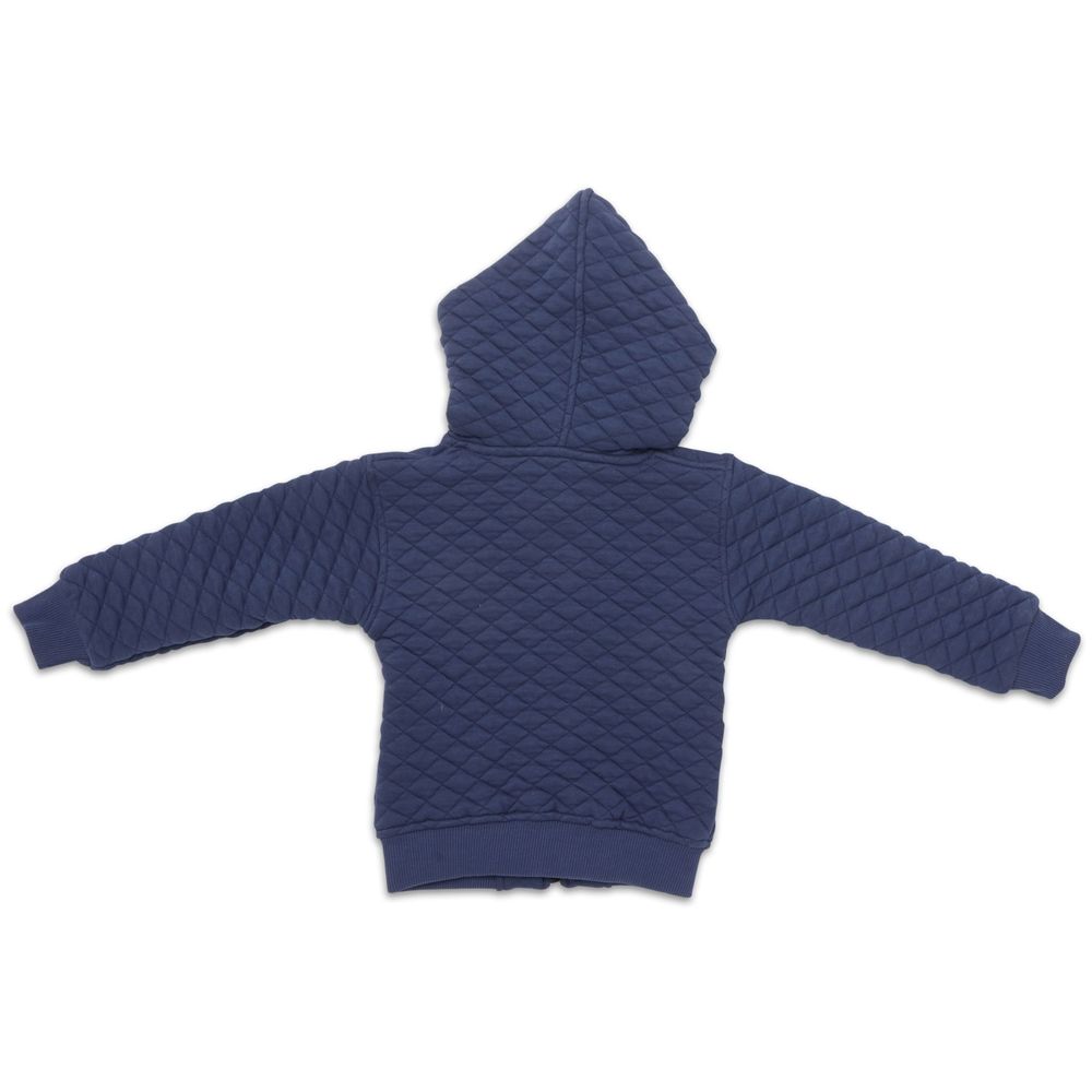 Little Kangaroos Baby Boy Printed Hoodie Jacket - Navy